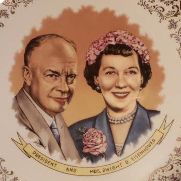 Vintage President and Mrs. Dwight D. Eisenhower Commemorative Plate - Picture 2 of 4